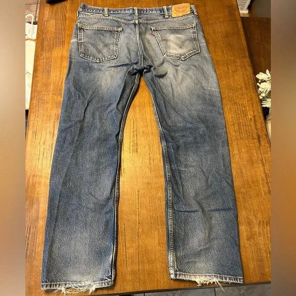 Levi 505 Regular Fit Straight Leg Jeans Men’s 40x32 - Picture 2 of 5